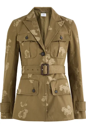 Erdem Floral-jacquard Belted Cotton Blazer - - 12 (UK12 / M)