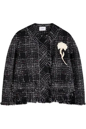 Erdem Floral-brooch Bouclé Tweed Jacket - - 10 (UK10 / S)