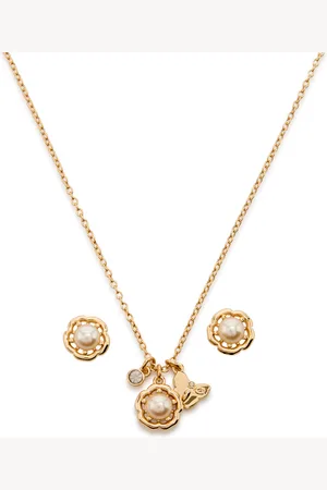 Coach Floral Stud Earrings and Necklace set - - One Size