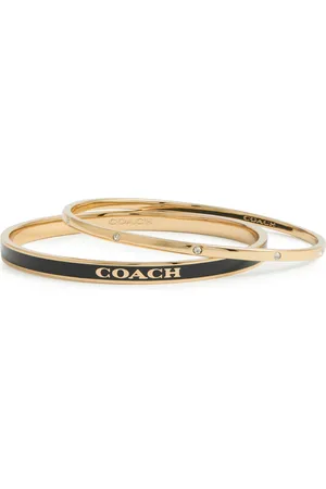 Coach Logo Enamelled Bangle - set of two - - One Size