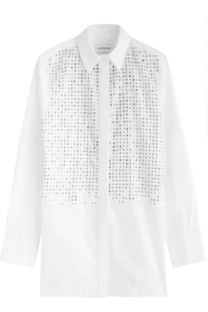 16Arlington Marley Embellished Cotton-poplin Shirt - - 10 (UK10 / S)