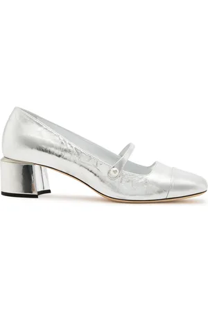 Jimmy Choo Elisa 45 Metallic Leather Pumps