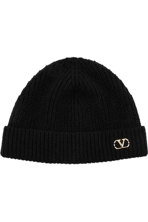 VALENTINO GARAVANI V-logo Ribbed Cashmere Beanie - - One Size