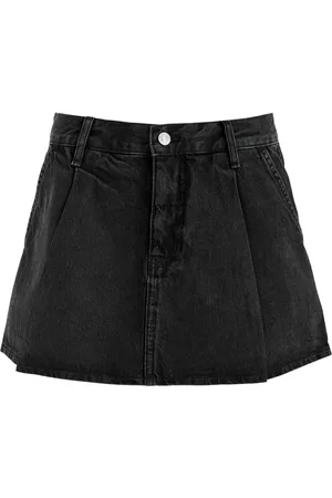Frame Pleated Denim Mini Skirt - - 25 (W25 / UK6 / XS)