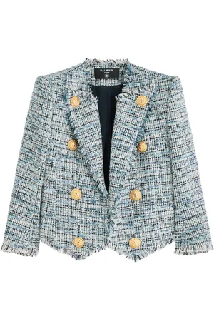 Balmain Frayed Bouclé Tweed Jacket - - 42 (UK14 / L)