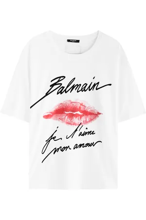 Balmain Logo Printed Cotton T-shirt - - M (UK12 / M)