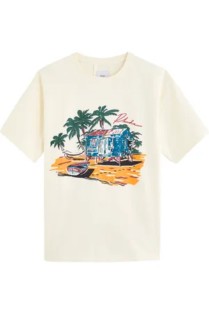 Rhude Beach-side Printed Cotton T-shirt - - XL