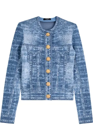 Balmain Intarsia Knitted Cardigan - 40 (UK12 / M)