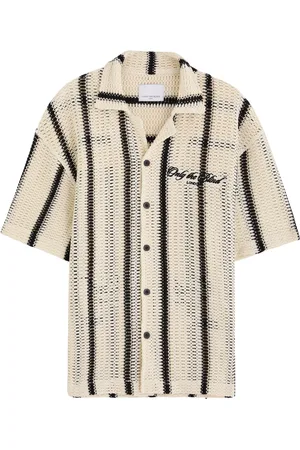 Only the Blind Desert Stripe Crochet-knit Cotton-blend Shirt - - S