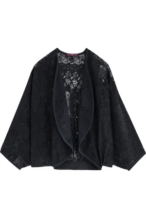 High Joyful Cropped Lace Cardigan - - L (UK14 / L)