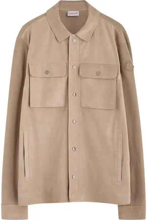Moncler Suede and Cotton Overshirt - - M