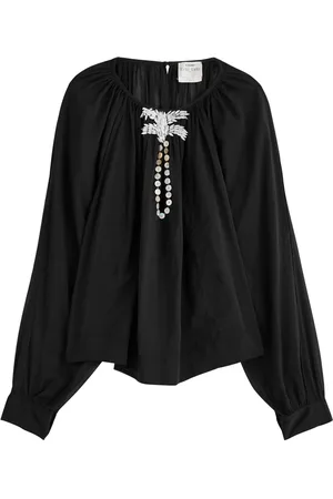 FORTE FORTE Embellished Cotton-blend Voile Blouse - - 0 (UK 6 / XS)
