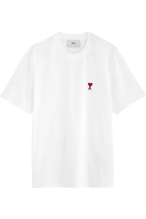 Ami Logo-embroidered Cotton T-shirt - - L
