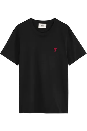 Ami Logo-embroidered Cotton T-shirt - - L