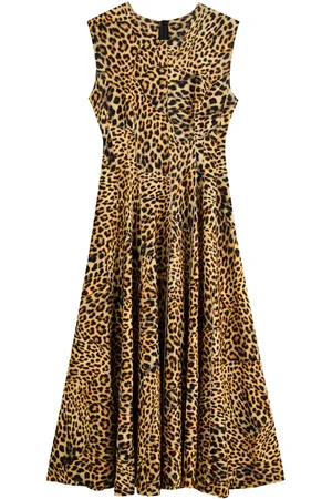 Norma Kamali Leopard-print Stretch-jersey Midi Dress - - M (UK12 / M)