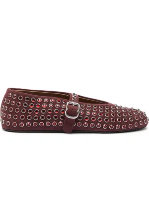 Alaïa Crystal-embellished Suede Ballet Flats - - 37 (IT37 / UK4)