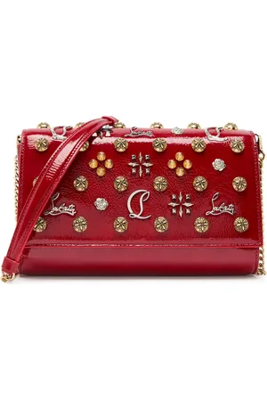 Christian Louboutin Paloma Embellished Patent Leather Clutch - - One Size
