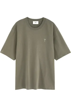 Ami Logo-embroidered Cotton T-shirt - - L
