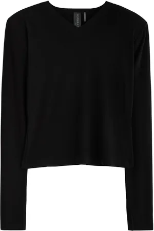 Norma Kamali Padded-shoulders Stretch-jersey top - - S (UK8-10 / S)