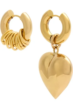 Timeless Pearly Mismatched 24kt -plated Hoop Earrings - One Size