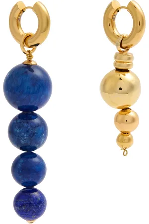 Timeless Pearly Mismatched 24kt Gold-plated Hoop Earrings - - One Size