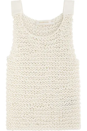 ZIMMERMANN Illuminate Open-knit Cotton Tank - - 1 (UK 10 / S)