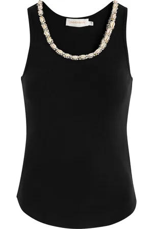 ZIMMERMANN Illuminate Embellished Stretch-cotton Tank - - 0 (UK 8 / S)