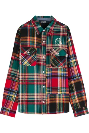 Billionaire Boys Club Plaid Logo-embroidered Flannel Shirt - - M