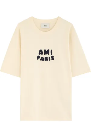 Ami Logo-appliqué Cotton T-shirt - - L