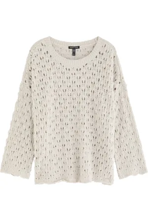 Eileen Fisher Pointelle-knit Cotton-blend Jumper - - L (UK 18-20 / XL)