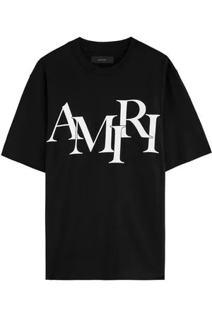 AMIRI Staggered Logo Cotton T-shirt - - L