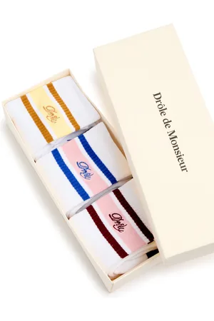 Drôle de Monsieur DRÔLE DE Monsieur La Chaussette Drôle Rayée Cotton-blend Socks - set of Three - - One Size