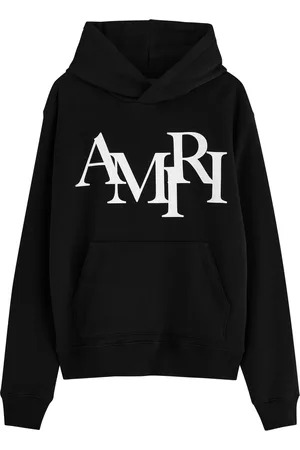 AMIRI Staggered Hooded Cotton Sweatshirt - - L