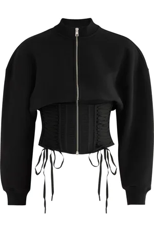 MUGLER Corset Cotton Sweatshirt - - M (UK12 / M)