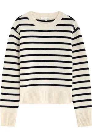 Frame Striped-intarsia Cashmere Jumper - - L (UK14 / L)