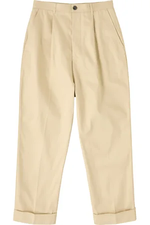 Ami Cropped Tapered-leg Cotton Chinos - - S