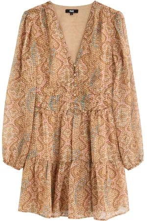 Paige Florentine Printed Silk-blend Mini Dress - - 6 (UK10 / S)