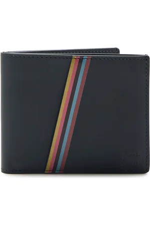 Paul Smith Stripe-print Leather Wallet - - One Size