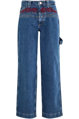 Damson Madder Drew Embroidered Straight-leg Jeans - - 10 (UK10 / S)