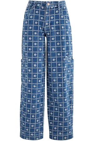 Damson Madder Drew Embroidered Straight-leg Cargo Jeans - - 12 (UK12 / M)