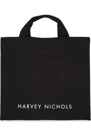 HARVEY NICHOLS Short Handle Black Canvas Tote Bag