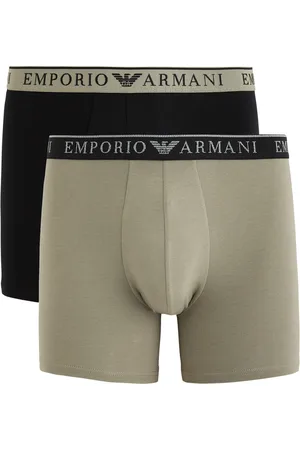 Emporio Armani Logo-jacquard Stretch-cotton Boxers - set of two - - M