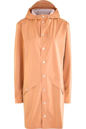 Rains Long Hooded Rubberised Jacket - - M (UK12 / M)