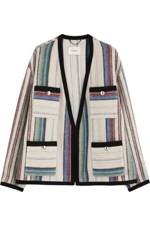 Dorothee Schumacher Striped Comfort Wool-blend Jacket - - 2 (S)
