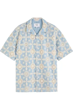 Wax London Didcot Floral-embroidered Cotton Shirt - - M