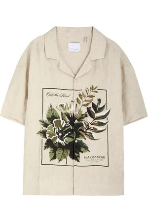 Only the Blind Botanical Printed Linen Shirt - - XS/S