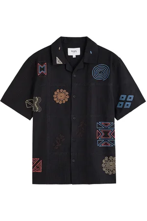 Wax London Didcot Embroidered Cotton-blend Shirt - - M