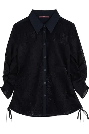 High Pronounce Ruched Lace Shirt - - 40 (UK8 / S)