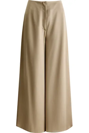 Nanushka Zaniah Cropped Flared-leg Satin Trousers - - S (UK8-10 / S)