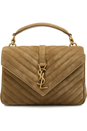 Saint Laurent College Medium Suede Shoulder bag - - One Size